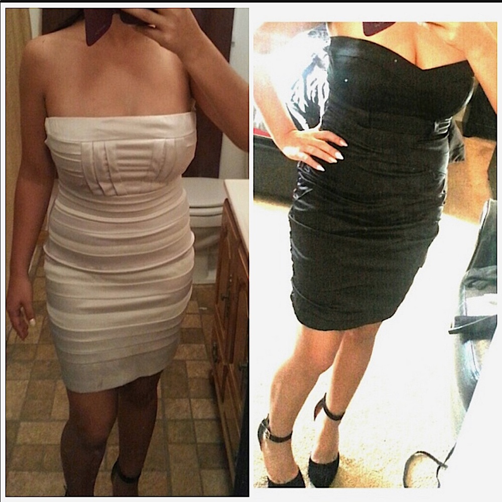 Bundle two strapless dresses